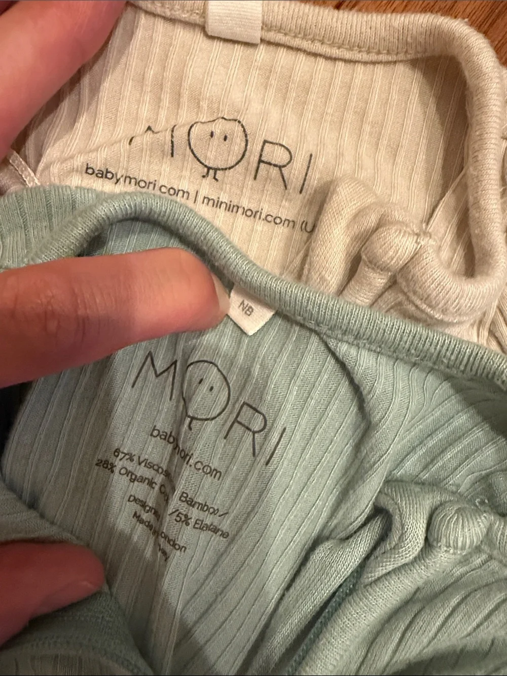 Baby Mori Ribbed Footed Baby One-Piece Bundle